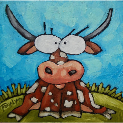 Whimsical Painting, Little Bull
