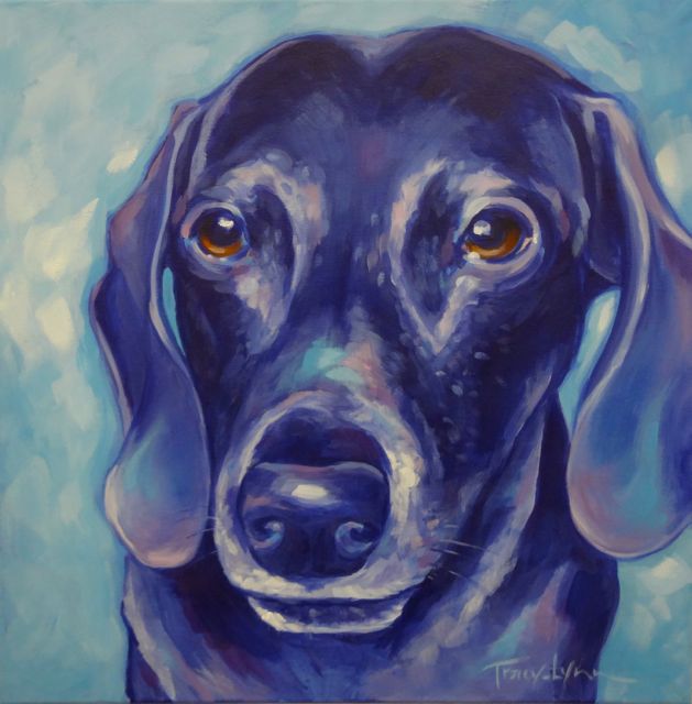 Pet Portrait Painting, 'Presley'
